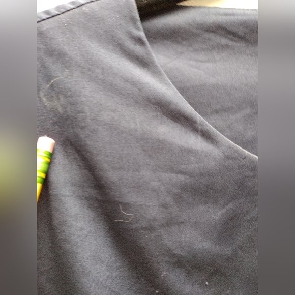 COS Peplum Tiered Dress Navy Blue Eyelet Detail. Very good condition. Size 12. - Picture 4 of 7